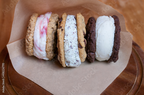 Homestyle Cookie Style Ice Cream Sandwich trio