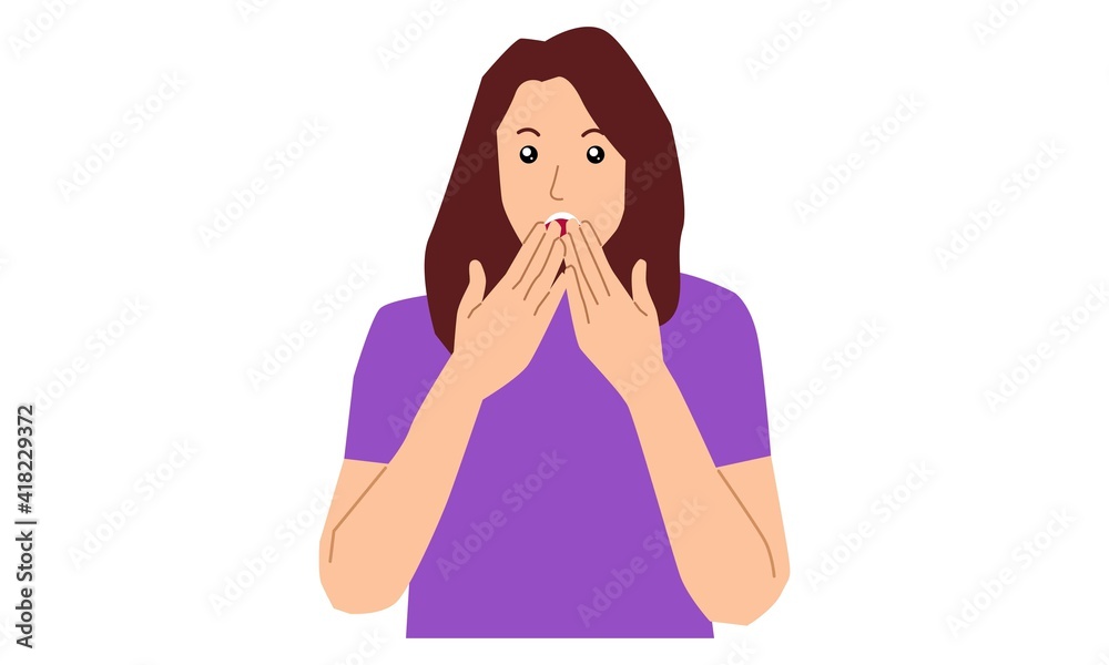Ooops. Surprised woman. Flat vector illustration Ooops. Surprised woman. Flat vector illustration