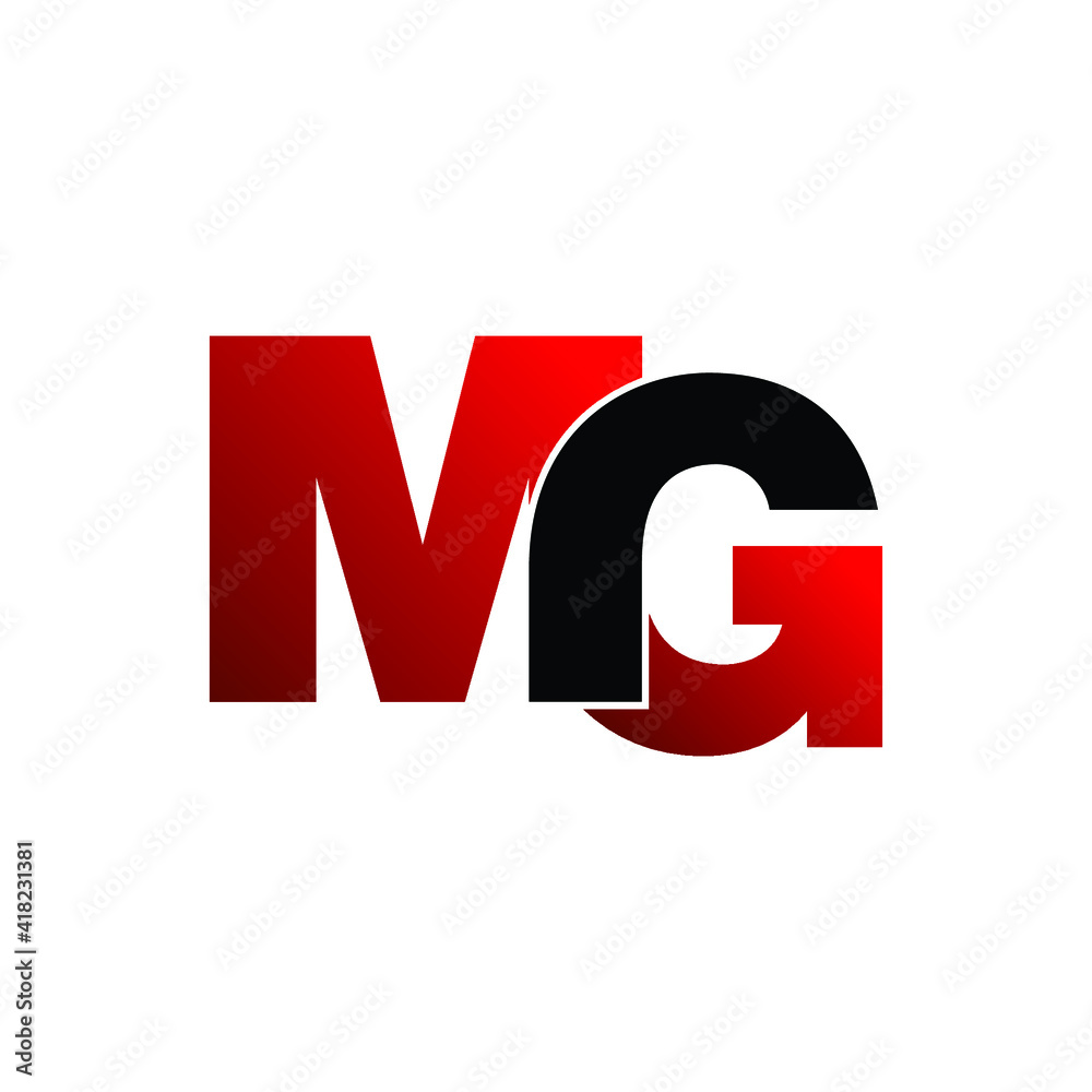 Letter MG simple logo design vector Letter MG simple logo design vector