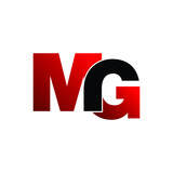 Letter MG simple logo design vector