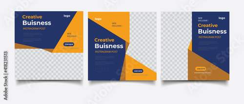 Creative business marketing banner for social media post template