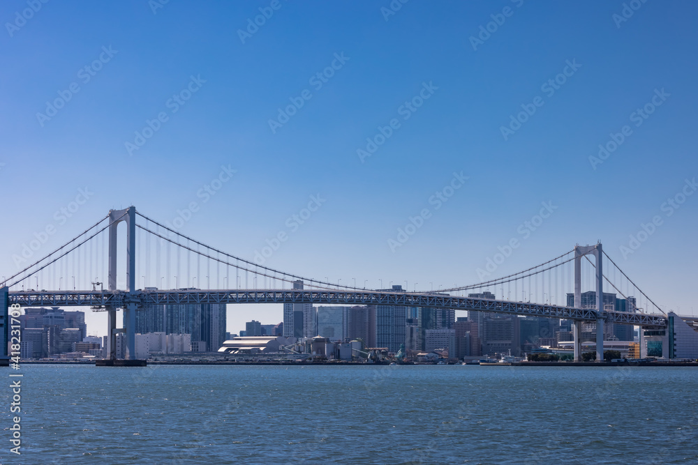 (東京都ｰ都市風景)青空のベイエリア風景２