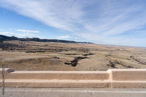 view from road of scottsbluff national monument