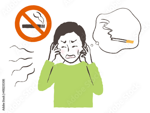 illustration of a smoking man