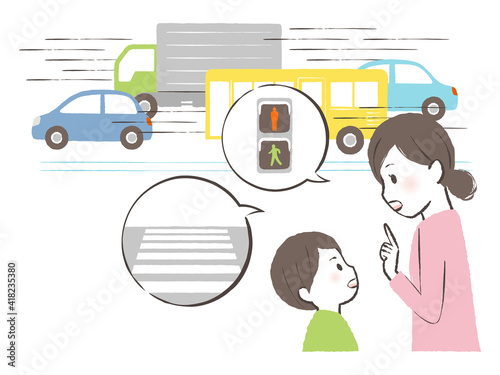 illustration of traffic light with rough brush