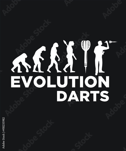 Darts game evaloution typography for t- shirt  vector  template  icon  image  infographic  minimal  logotype graphic design.