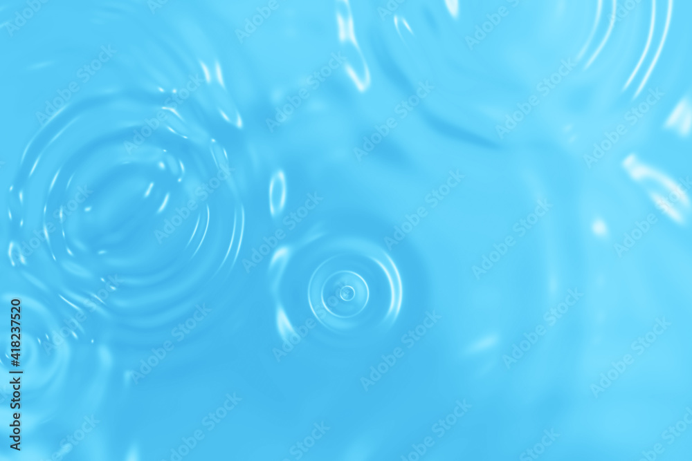 Circles on water top view radial pattern on liquid