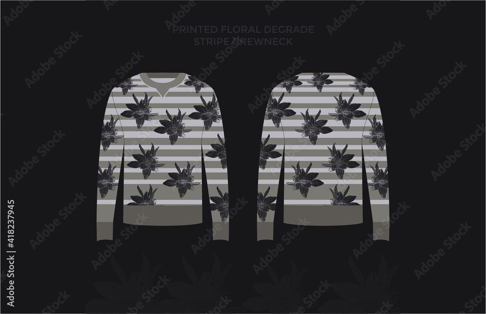 Crew Neck Sweatshirts Vector Design