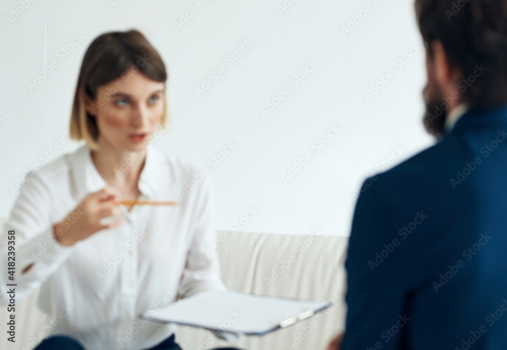 resume woman and man suit documents communication people jobs resume woman and man suit documents communication people jobs