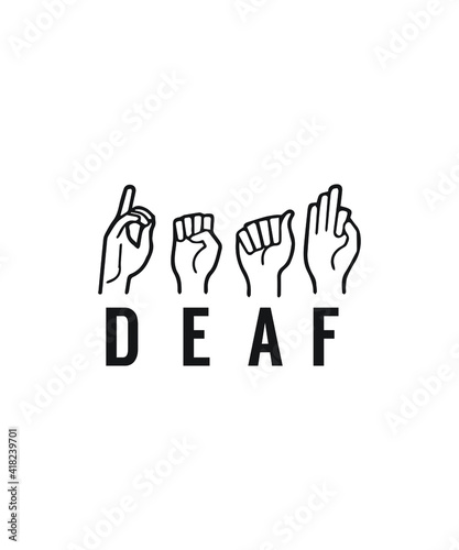 Deaf motivation audiologist day typography, vector, template, icon, image, infographic, minimal, logotype graphic design.