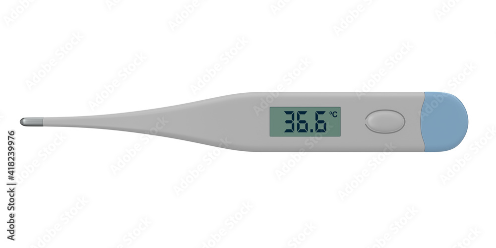 thermometer on white background. Isolated 3D illustration thermometer on white background. Isolated 3D illustration