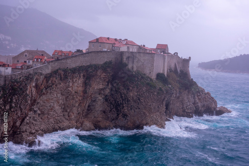 Sea landscape of medieval town in Dubrovnik Croatia