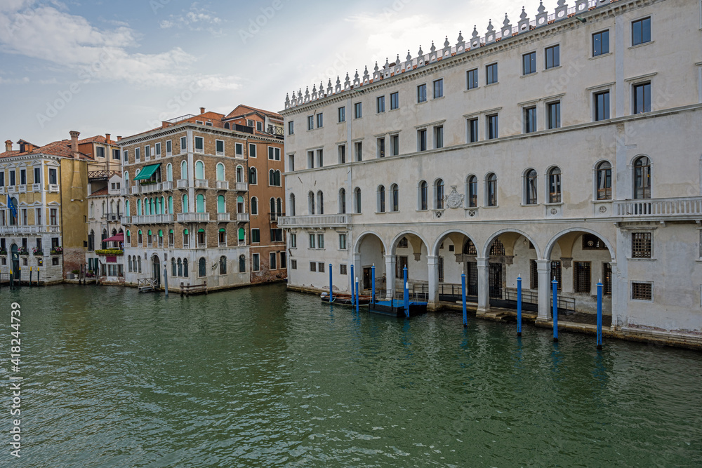 Historic buildings at the Grand Canal in Venice, Italy