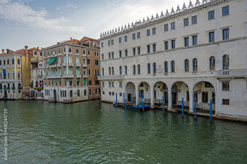 Historic buildings at the Grand Canal in Venice  Italy