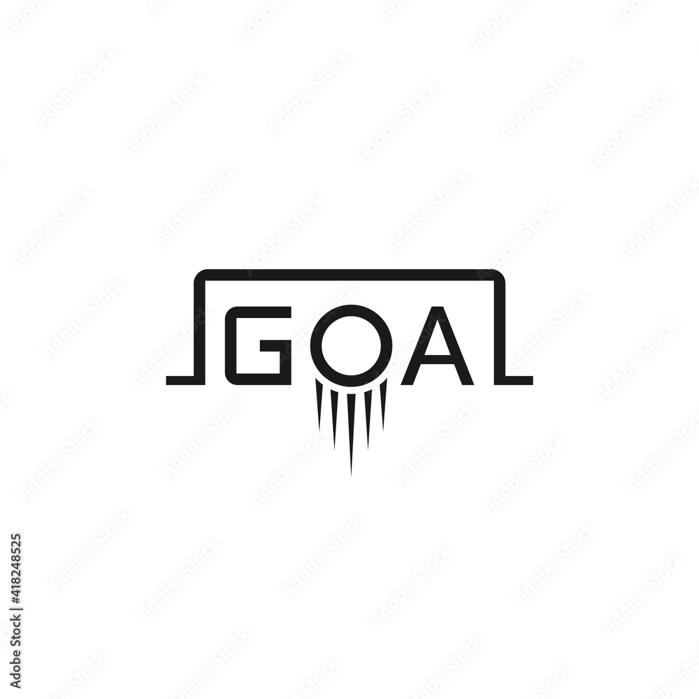 Obraz premium Goal lettering, creative logo design.
