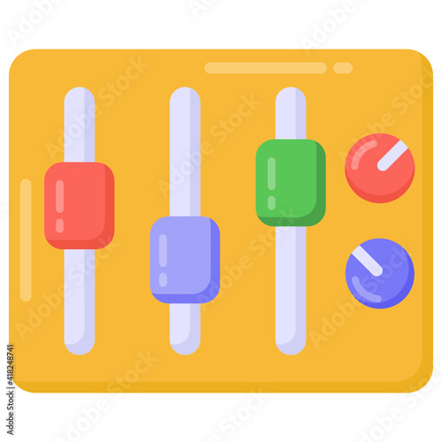 
Volume equalizer flat style icon, editable vector  

