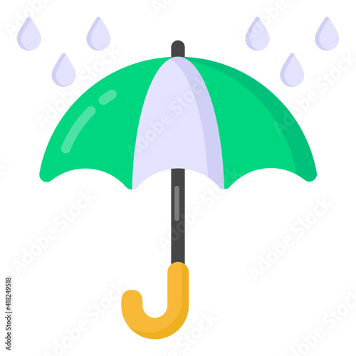  Rain protection, flat vector of rainshade