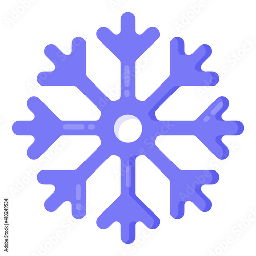 
Snow pattern vector, snowflake icon in editable style 

