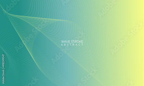 Wave line of flowing particles abstract vector background, smooth curvy shape dots fluid array. 3d shape dots blended mesh, future technology relaxing wallpaper.