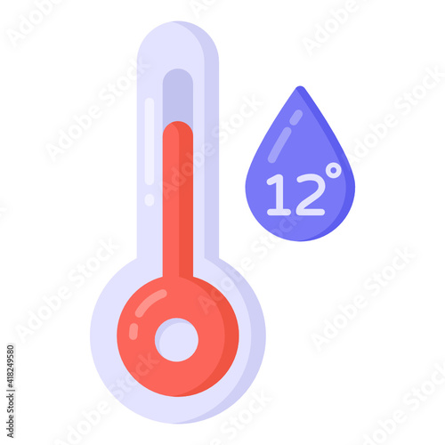 
Colorful design icon of temperature humidity

