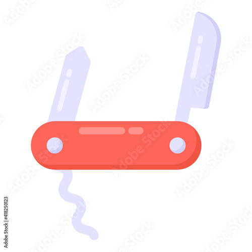 
A utility cutter knife icon in flat design

