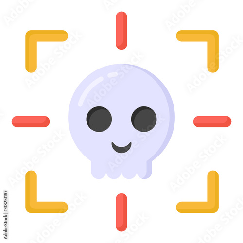  Target danger flat style icon, editable vector