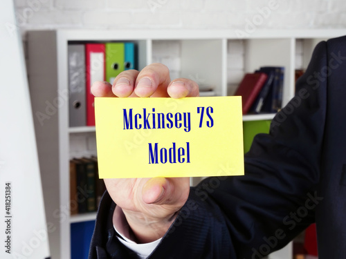  Financial concept meaning Mckinsey 7S Model with sign on the piece of paper. photo