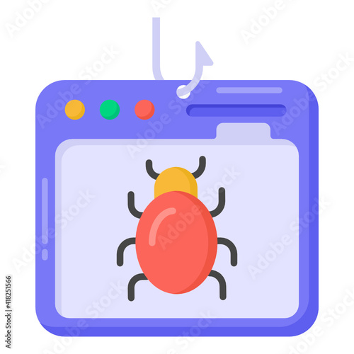 
Web phishing in flat style editable vector 

