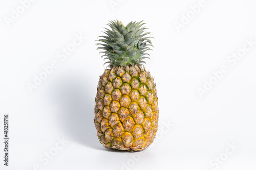 Pineapple fruit on white background
