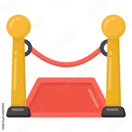 
A flat design icon of vip entrance 

