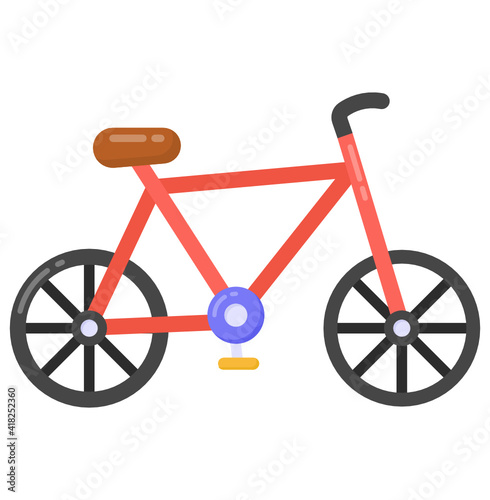 
Flat bicycle icon design, pedal bike vector design 

