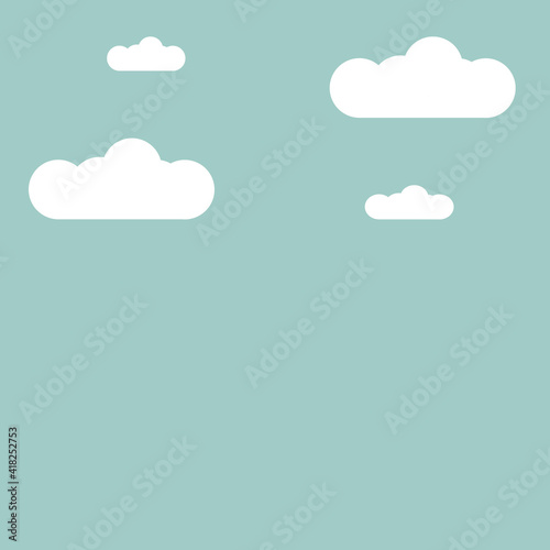 Sky clouds background, vector illustration