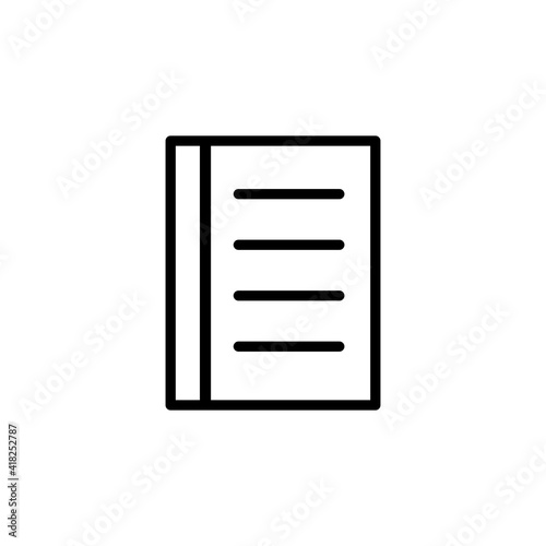 notebook line icon School,Education, back to school thin line icon. Outline icons collection.simple symbols for web, app, application and graphic design element isolated on white background © Lokanaka Graphic