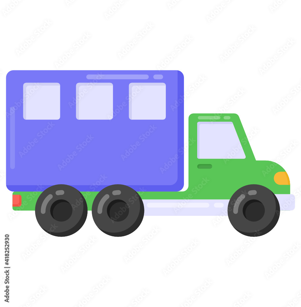 A logistics truck also known as pickup van A logistics truck also known as pickup van