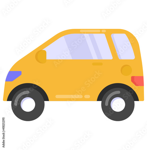 
Sedan vector icon in flat design 

