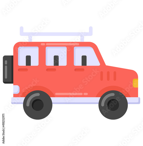 
Sedan vector icon in flat design 

