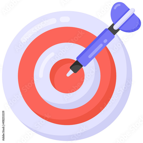 
Dartboard flat style icon, editable vector 

