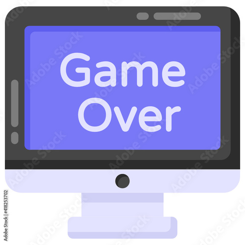 
Game over flat design icon 

