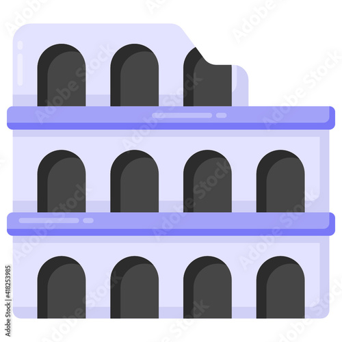 
A flat editable icon of colosseum

