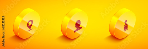 Set Isometric Protest, Vandal and Hand grenade icon. Vector.