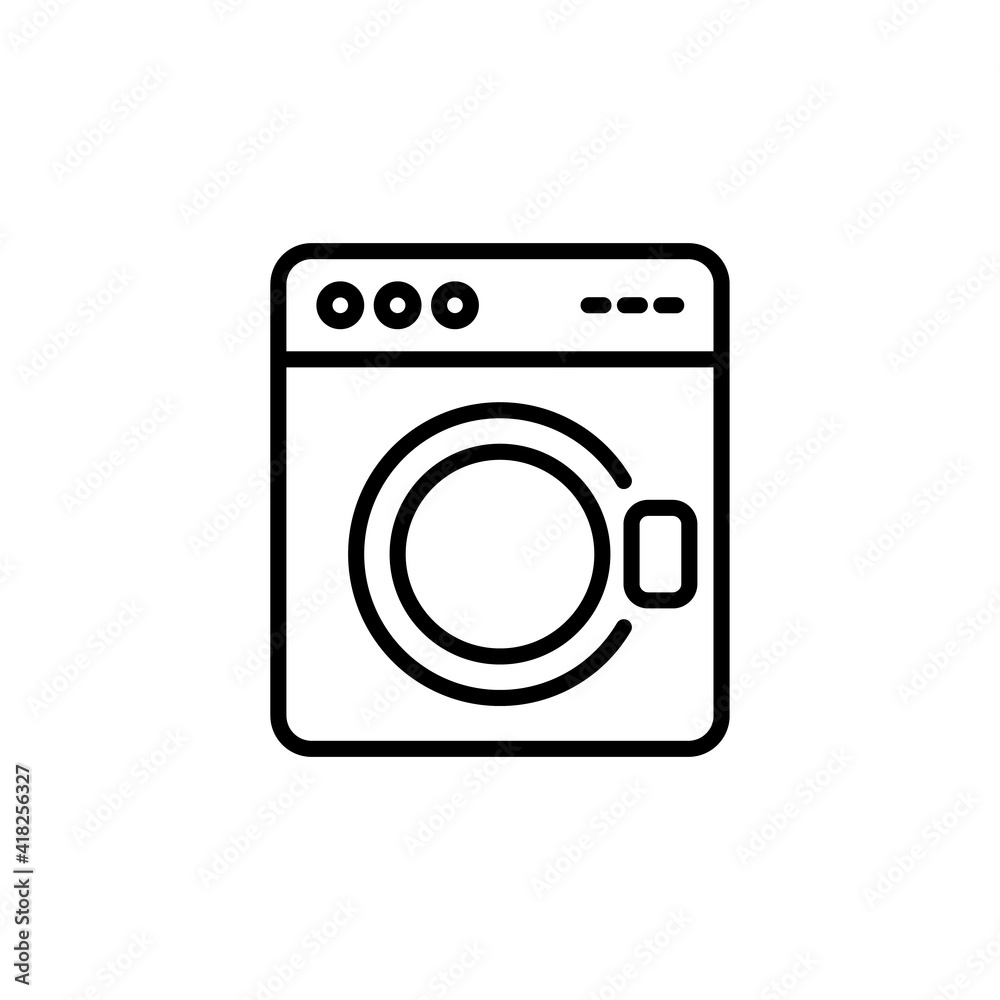 Washing Machine icon in vector. Logotype