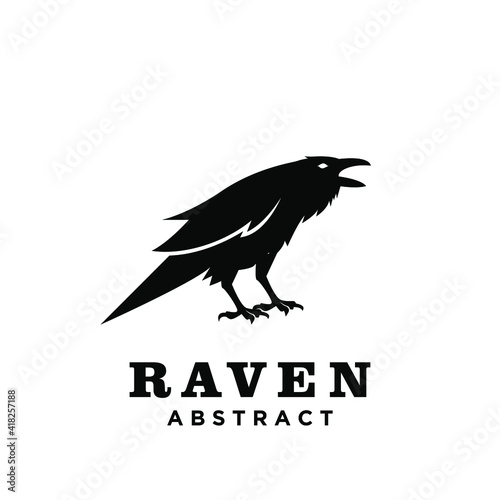 Black Raven logo icon design