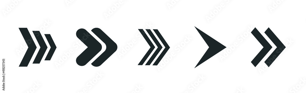 Arrows collection. Modern graphic direction signs computer screen curves arrows vector set Arrows collection. Modern graphic direction signs computer screen curves arrows vector set