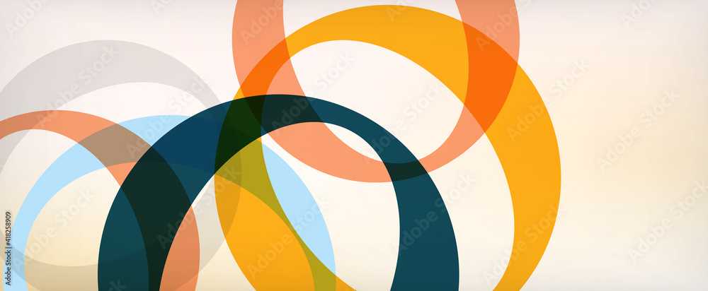 Ring geometric shapes, o letter repetition wallpaper. Abstract background for business or technology presentations, internet posters or web brochure covers Ring geometric shapes, o letter repetition wallpaper. Abstract background for business or technology presentations, internet posters or web brochure covers