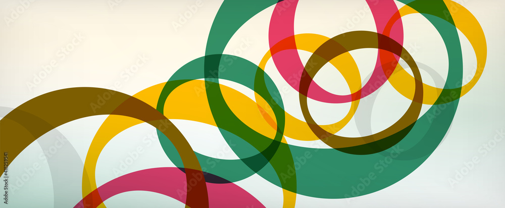 Ring geometric shapes, o letter repetition wallpaper. Abstract background for business or technology presentations, internet posters or web brochure covers Ring geometric shapes, o letter repetition wallpaper. Abstract background for business or technology presentations, internet posters or web brochure covers