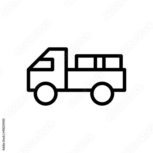 Truck delivery icon line style vector