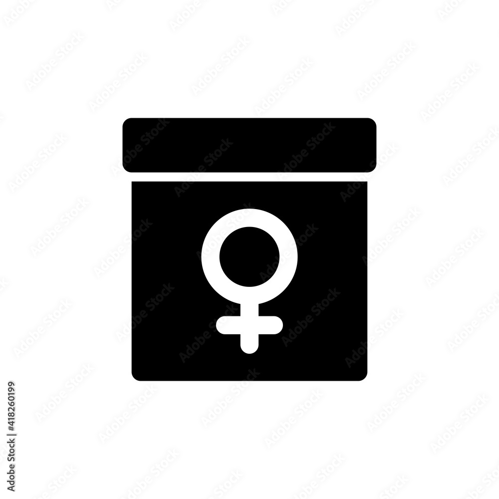 gift female icon solid style vector gift female icon solid style vector