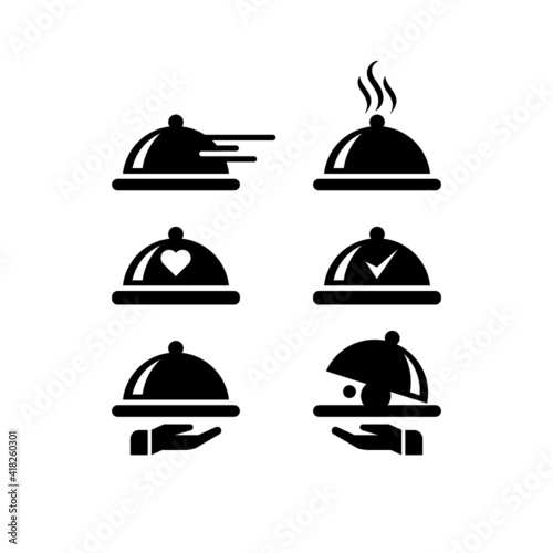 Food Icon Service Set Simple Design