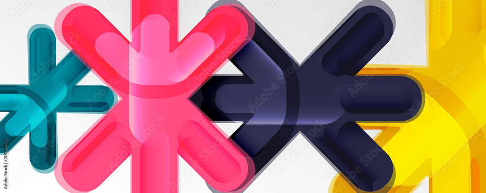 Abstract glossy crosses background for business or technology presentations, internet posters or web brochure covers Abstract glossy crosses background for business or technology presentations, internet posters or web brochure covers