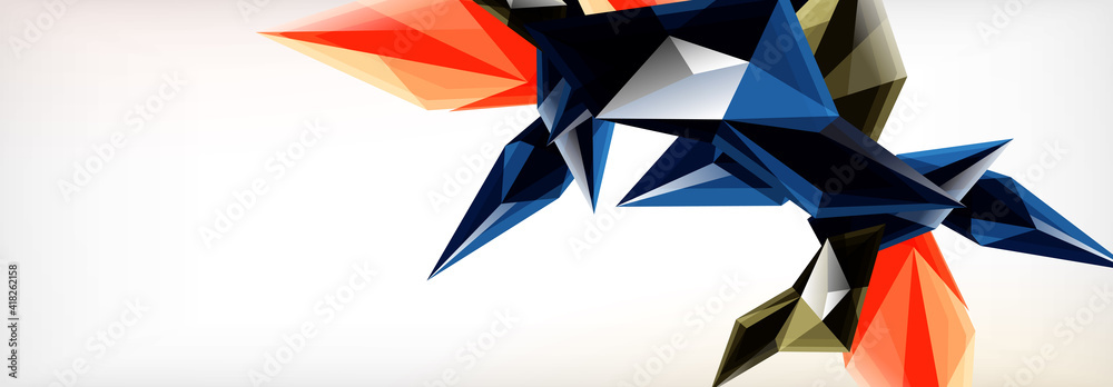 Vector 3d triangles and pyramids abstract background for business or technology presentations, internet posters or web brochure covers Vector 3d triangles and pyramids abstract background for business or technology presentations, internet posters or web brochure covers